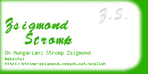 zsigmond stromp business card